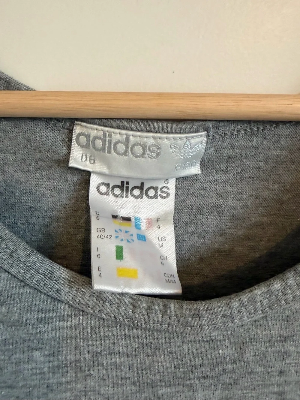 adidas Grey Men’s Athletic Tank with White Stripes